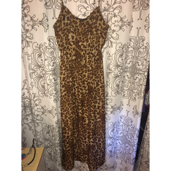 Forever21 sheer cheetah maxi dress