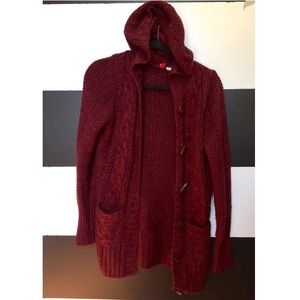 Long hooded Cardigan