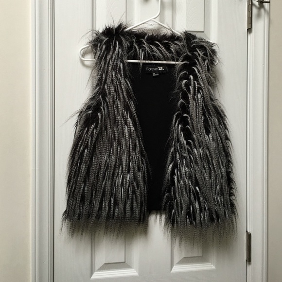 Faux fur vest