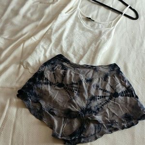 Boho Tie Dye Semi-HighWaisted Shorts [PL]