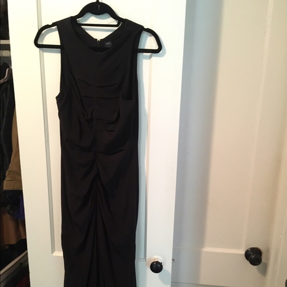 Vera Wang - Black Silk Crepe Gown - Size 4 - Picture 3 of 3
