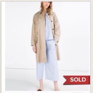 NWT Zara Long Oversized Trench Coat
