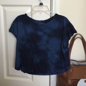 Tye-dye blue crop top