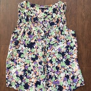 Gap Sleeveless Floral Blouse