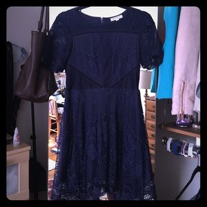 Navy blue lace dress