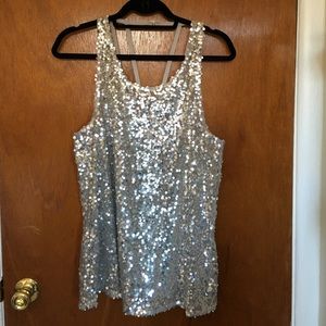 Free People sequin tank top