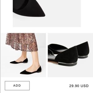 Zara Flat D'Orsay Shoes from Zara Rome