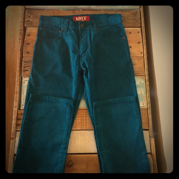 Authentic Levi's 511 Skinny teal corduroy 29x29