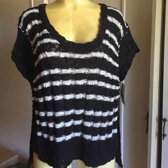 FREE PEOPLE BLK/IVORY COMBO BRAND NEW - Picture 1 of 5