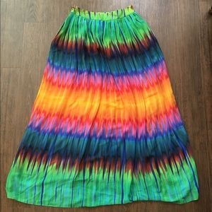 Chiffon Tie Dye Maxi Skirt