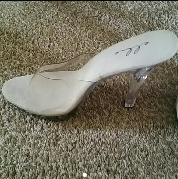 ELLIE Brand clear heels size 10