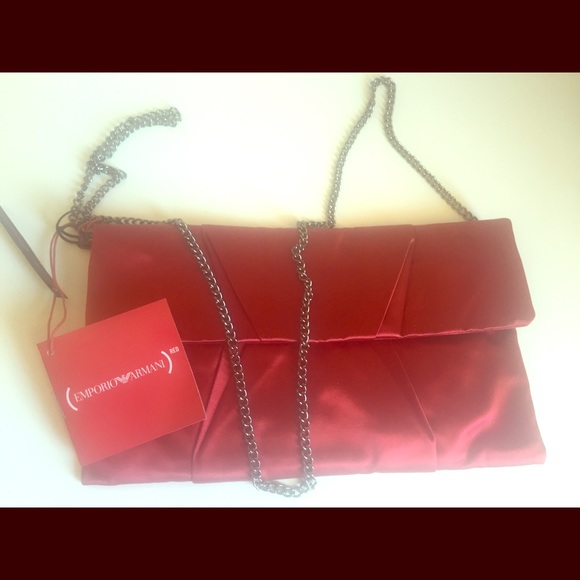 New Emporio  Armani Red  purse capsule collection.