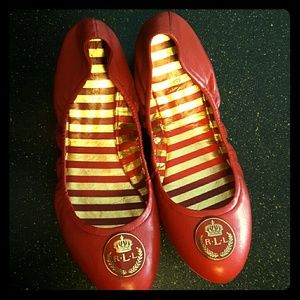 Lauren Ralph Lauren red ballet flats size 8.5M