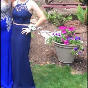 2 piece Navy Blue formal dress