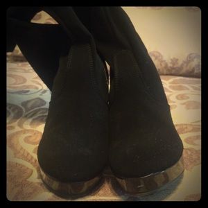 Black tall boots