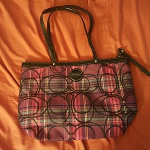 Plaid Coach Purse