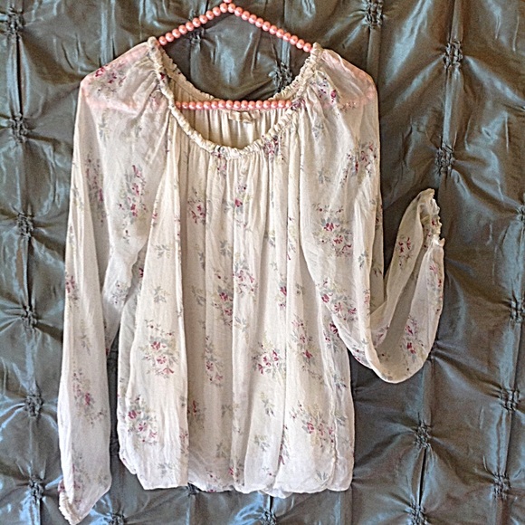 Silk Peasant Style Blouse