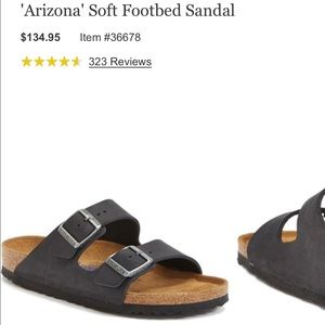 Birkenstock Arizona' Soft Footbed Sandal size 39