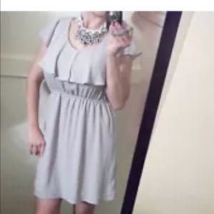 Forever 21 beige ruffled dress L.