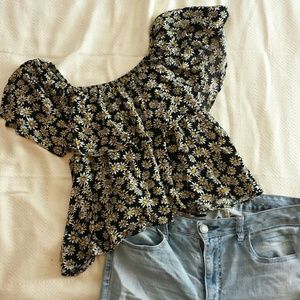 💋SALE💋Daisy Print Sleeveless Crop Top [NEW]