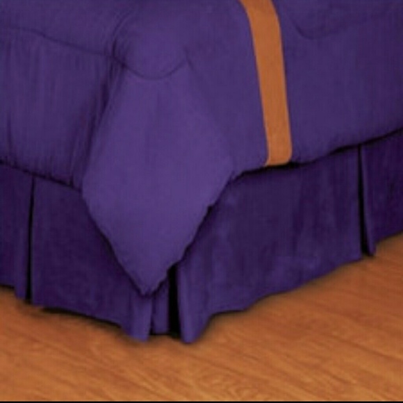 NEW Bed Skirt Queen Deep Purple