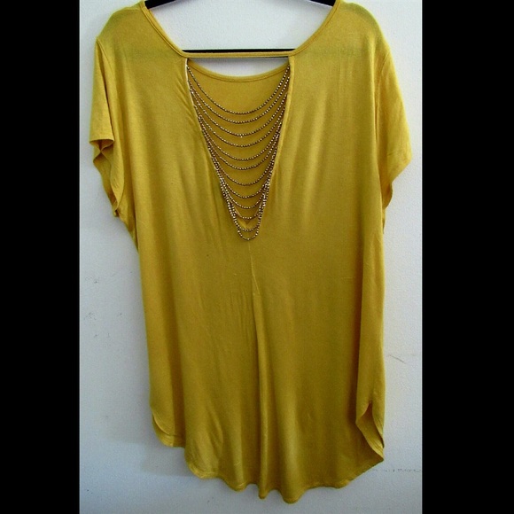 Golden Yellow Beading Blouse