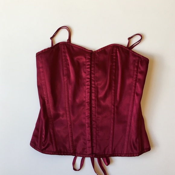 burgundy bustier top