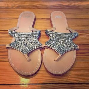 Anthropologie Beaded Sandals