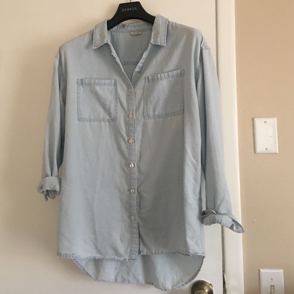 Light Wash Denim Button Up