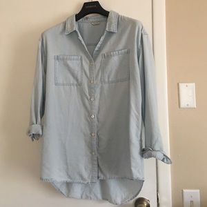 Light Wash Denim Button Up