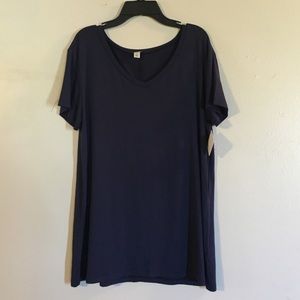 Navy halogen v-neck