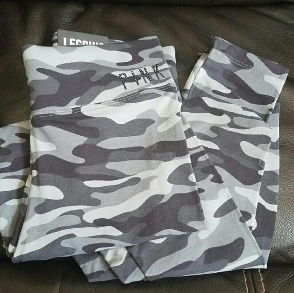Small VS pink army grey yoga pants NWT