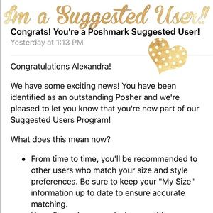 I'm a Suggested User!!! 💕💕