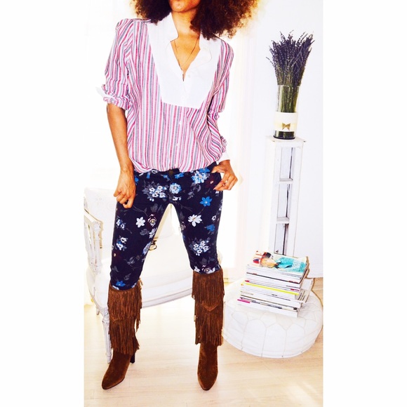 VINTAGE Tunic Button Down Shirt