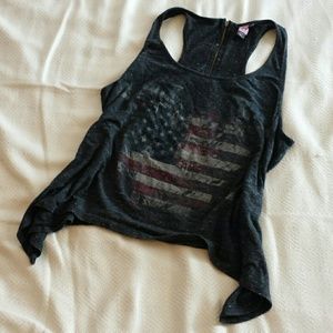 Heart-shaped American Flag Tank