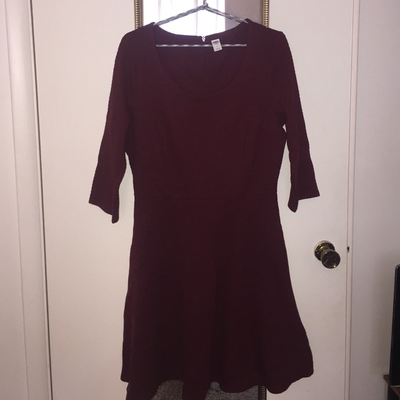 Quilted burgundy dress