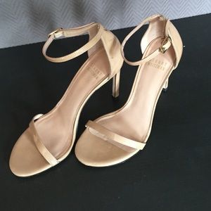 Stuart Weitzman Nude Strappy Stilettos