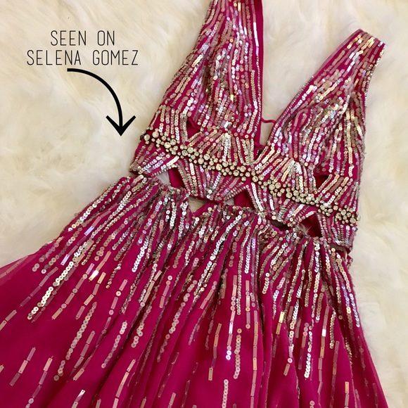 Mandalay Fuchsia Pink Sequin Dress - Picture 2 of 4