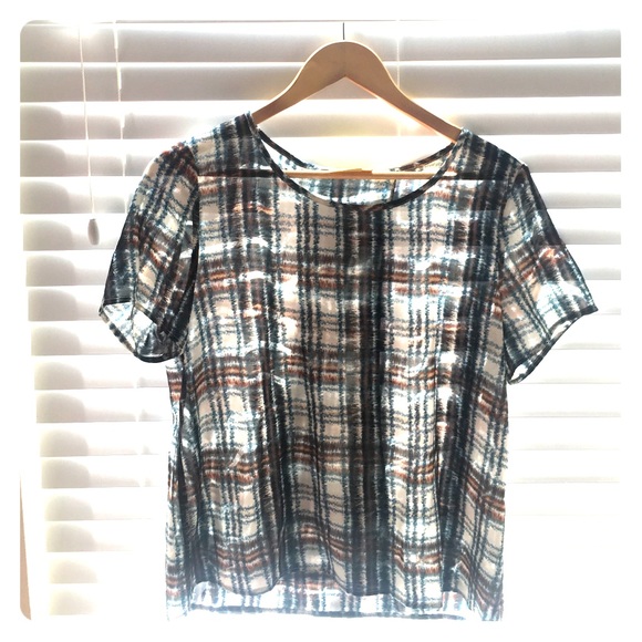 Anthro Maeve plaid top