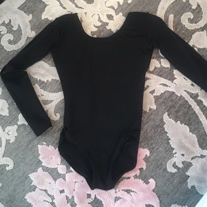 Long sleeve black leotard