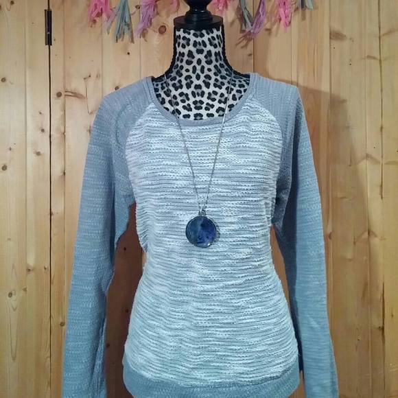 Sparkly & Casual Gray Striped Sweater by Apt. 9