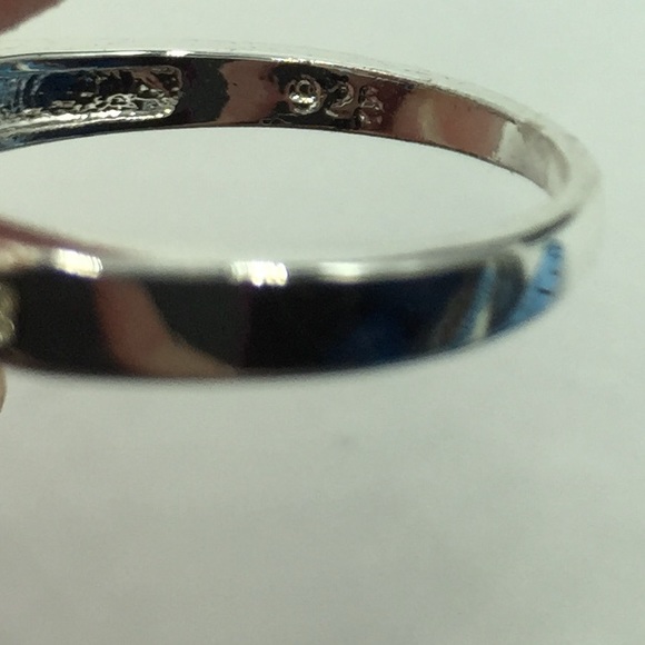 3 Carat Square QZ Stamped Sterling Silver Ring - Picture 4 of 4