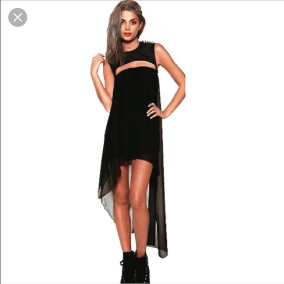 UNIF Black Hi-low Dress