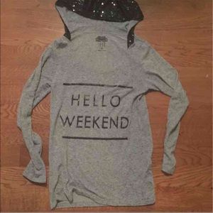 Long sleeve hello weekend shirt!
