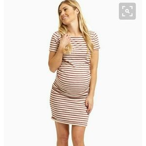 Pink blush maternity short dress
