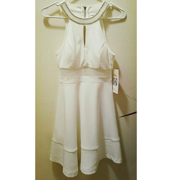 Moonlight Illusion Skater White Dress - Picture 1 of 3