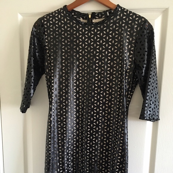 Sexy black leather cocktail dress BRAND NEW