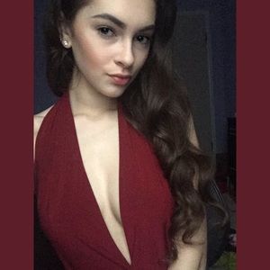 Backless Maroon Plunge Halter Bodysuit