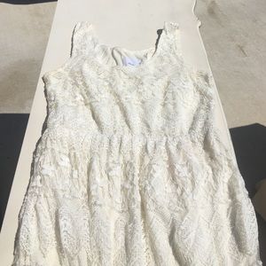 Asos vintage lace cream maternity dress