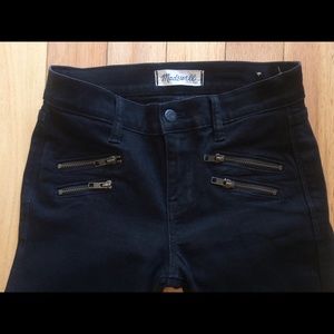 Madewell biker zip skinny jeans
